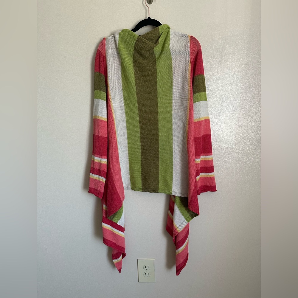 J. Jill Multicolor Striped Cardigan‎ xl - Picture 4 of 6
